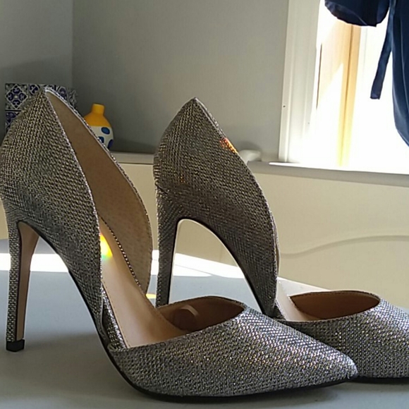 Express silver sparkle glitzy heels pumps - Picture 3 of 9